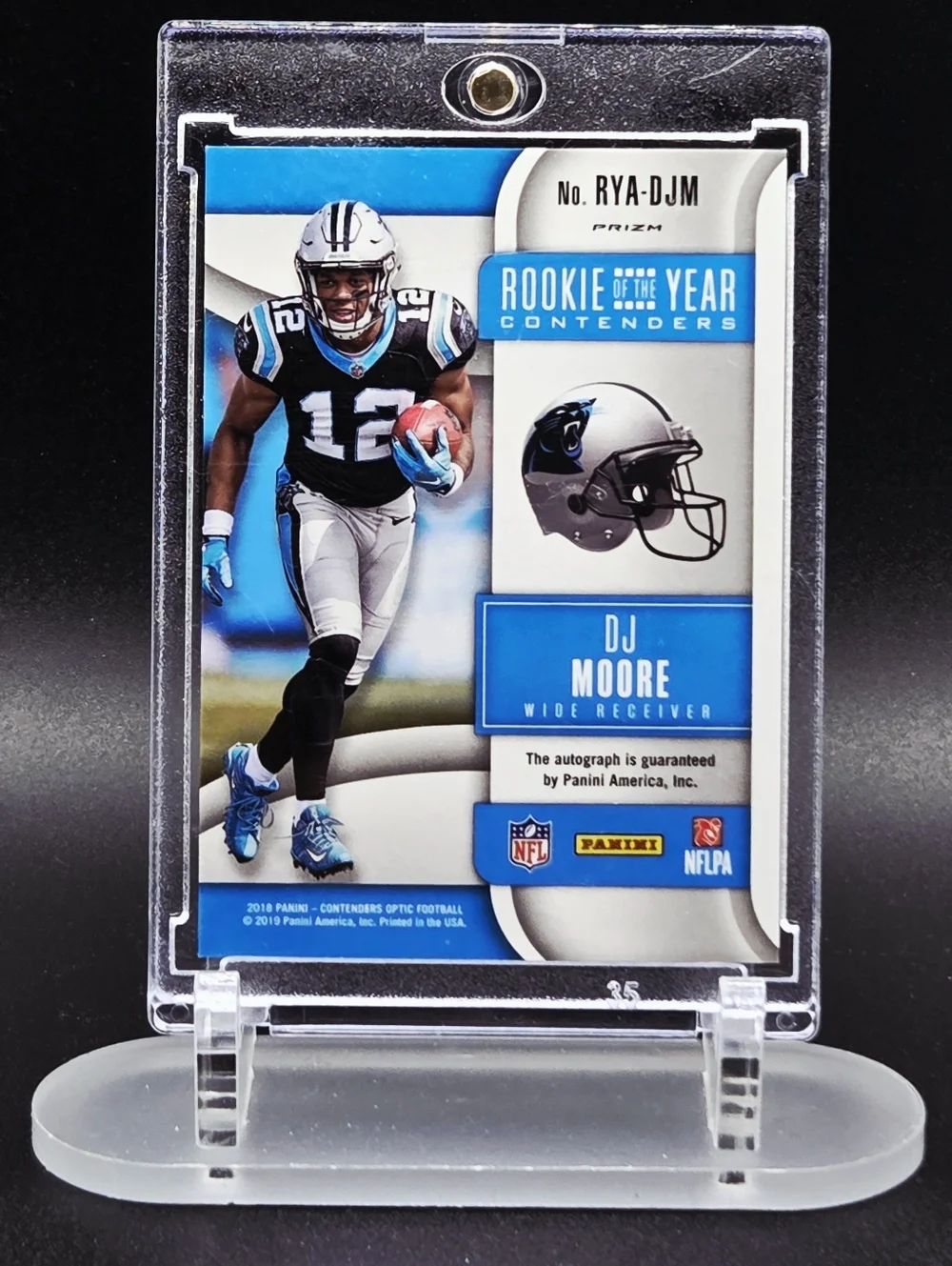 DJ Moore 2018 Contenders Optic Rookie of the Year Contenders Auto – Panthers - Picture 2 of 2